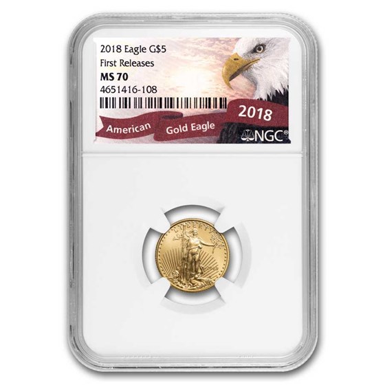 1/10 oz Gold American Eagle MS-70 NGC (Random Year) 1/10 oz Gold American Eagle MS-70 NGC (Random Year)